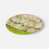 Reihe von Welpen-Häschen Pappteller (Schrägansicht)