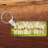 Reihe von Welpen-Häschen Schlüsselanhänger (Rückseite)