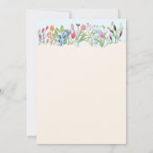 Reihe von Wildblumen der Wasserfarbe Hochzeit Einladung (Rückseite)