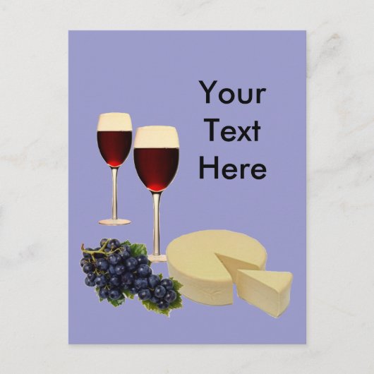 Reihe Wein und Käse Postkarte (Vorderseite)