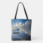 Reihen-Boot auf dem Wasser Tasche (Rückseite)