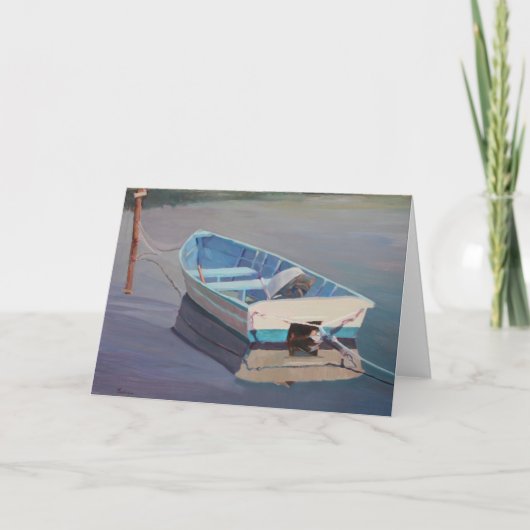 Reihen-Boot, das in das Wasser schwimmt Karte (Vorderseite)