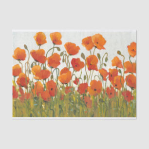 Reihen der Mohnblumen I Seidenpapier