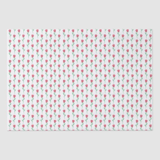 Reihen der Rose Valentinstag Seidenpapier (Vorderseite)