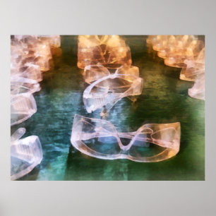 Reihen der Sicherheitsbrille Poster