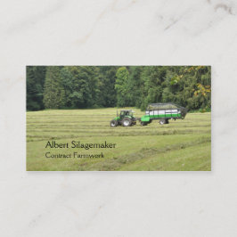 Reihen der Silage, die gesammelt wird Visitenkarte