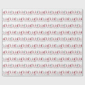 Reihen der Urlaubsmomes im Schnee Geschenkpapier (Flach)