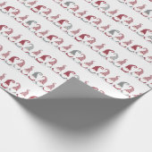 Reihen der Urlaubsmomes im Schnee Geschenkpapier (Ecke)