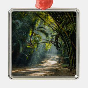 Reihen des Bambusses Ornament Aus Metall