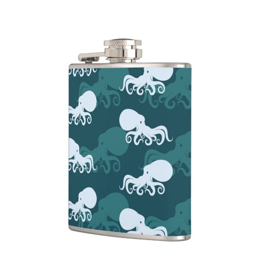 Reihen des Kraken-Musters Flachmann (Links)