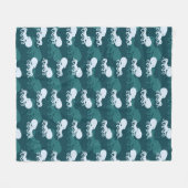Reihen des Kraken-Musters Fleecedecke (Vorderseite (Horizontal))