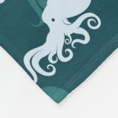 Reihen des Kraken-Musters Fleecedecke (Ecke)