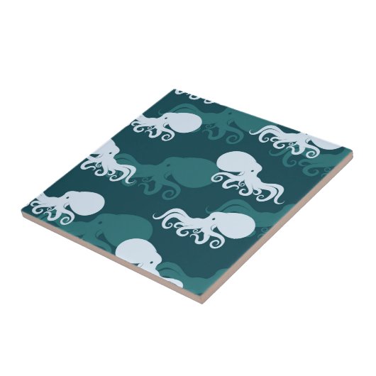 Reihen des Kraken-Musters Fliese (Seite)