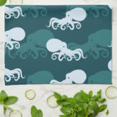 Reihen des Kraken-Musters Handtuch (Gefaltet)