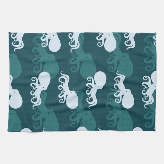 Reihen des Kraken-Musters Handtuch (Horizontal)