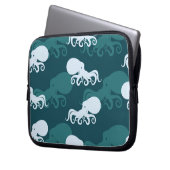 Reihen des Kraken-Musters Laptopschutzhülle (Vorderseite Links)