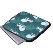 Reihen des Kraken-Musters Laptopschutzhülle (Vorne Knopf)