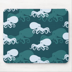Reihen des Kraken-Musters Mousepad