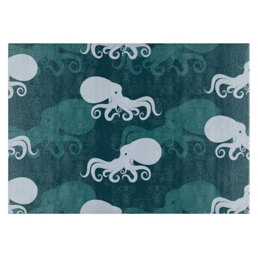 Reihen des Kraken-Musters Schneidebrett (Vorderseite)