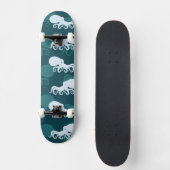 Reihen des Kraken-Musters Skateboard (Vorderseite)