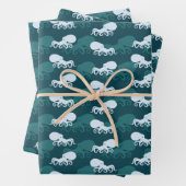 Reihen des Octopusmusters Geschenkpapier Set (Beispiel)