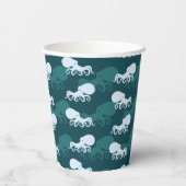 Reihen des Octopusmusters Pappbecher (Rückseite)