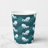 Reihen des Octopusmusters Pappbecher (Links)