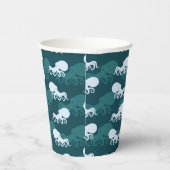 Reihen des Octopusmusters Pappbecher (Rechts)