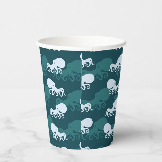 Reihen des Octopusmusters Pappbecher (Rechts)