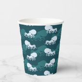 Reihen des Octopusmusters Pappbecher (Vorderseite)