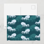 Reihen des Octopusmusters Postkarte (Vorne/Hinten)