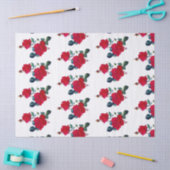 Reihen des roten Rosen-Seidenpapiers Seidenpapier (Basteln)