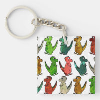 Reihen des T-Rex-Acryl-Schlüsselanhängers