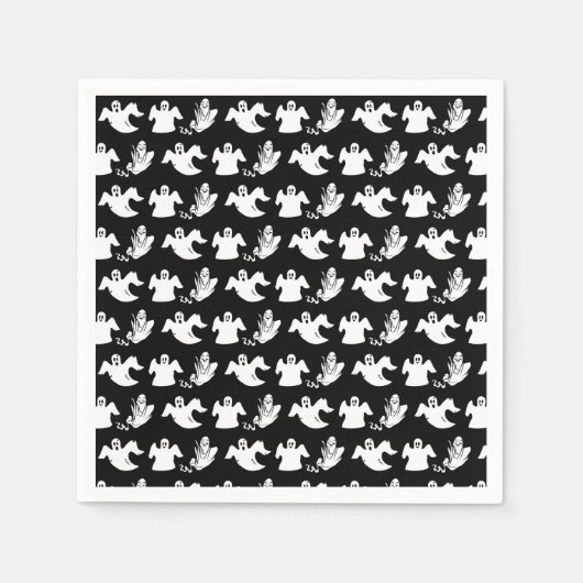 Reihen des tanzenden Geistes-Halloween-Party Serviette (Vorderseite)