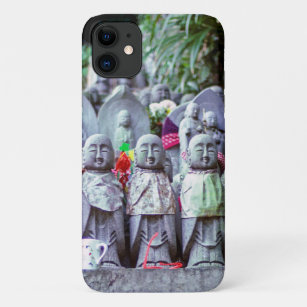 Reihen kleiner Jizo-Mönchsstatuen mit Biken - Japa Case-Mate iPhone Hülle