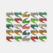 Reihen T-Rex Fleece Blanket (Vorderseite (Horizontal))