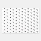 Reihen von Bögen in schwarzem Umschlagpapier Geschenkpapier Set (Vorderseite 3)