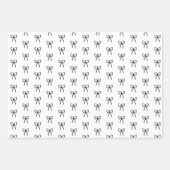 Reihen von Bögen in schwarzem Umschlagpapier Geschenkpapier Set (Vorderseite 2)