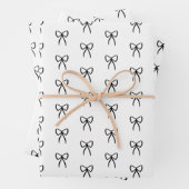 Reihen von Bögen in schwarzem Umschlagpapier Geschenkpapier Set (Beispiel)