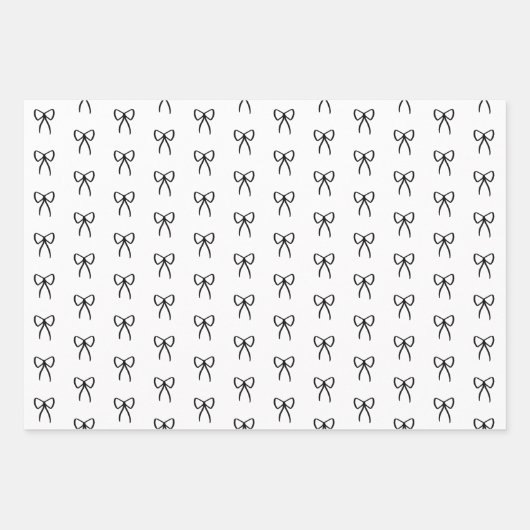 Reihen von Bögen in schwarzem Umschlagpapier Geschenkpapier Set (Vorderseite)