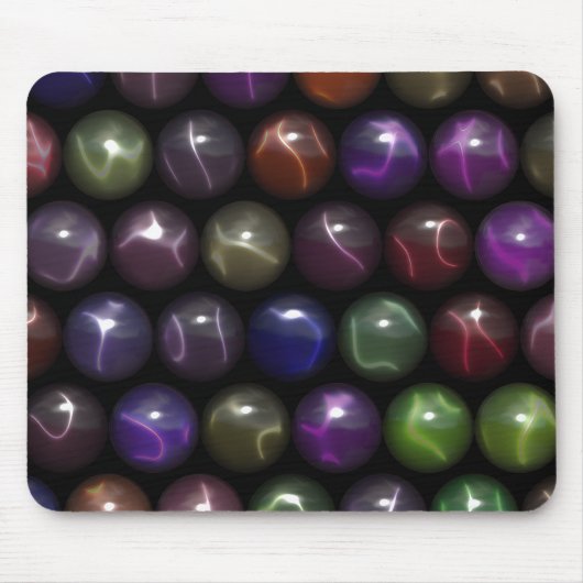 Reihen von Katzenaugen-Murmeln Mousepad (Vorne)
