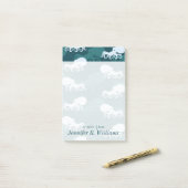 Reihen von Kraken-Muster | addieren Ihren Namen Post-it Klebezettel (Auf Schreibtisch)