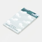 Reihen von Kraken-Muster | addieren Ihren Namen Post-it Klebezettel (angewinkelt)