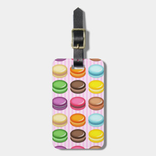 Reihen von Macarons Gepäckanhänger
