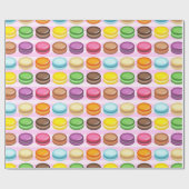 Reihen von Macarons Geschenkpapier (Flach)