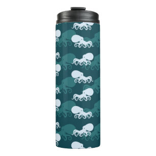 Reihen von Octopus-Mustern Thermosbecher