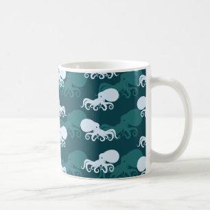 Reihen von Oktopusmuster Kaffeetasse