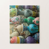 Reihen von Tonwaren in Nizwa, Oman Puzzle (Vertikal)