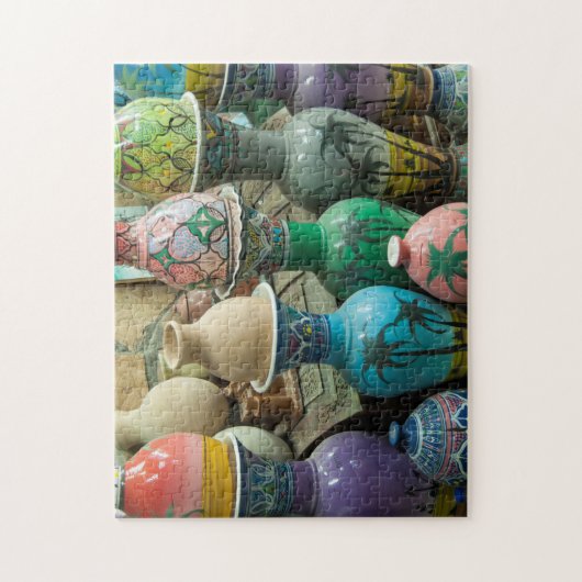 Reihen von Tonwaren in Nizwa, Oman Puzzle (Vertikal)