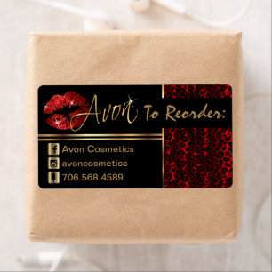Reihenfolge - Avon - Leopard & Red Glitzer Lippen
